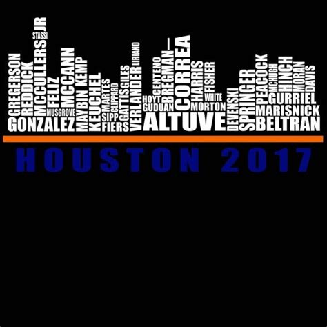 Items similar to Houston Astros Skyline Roster 2017 cut file on Etsy