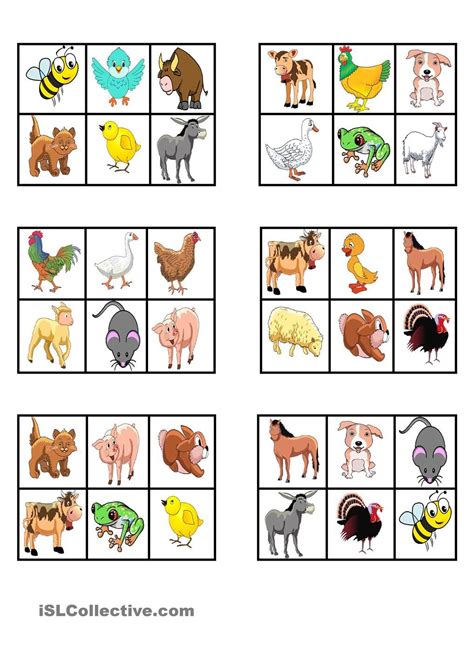 Free Printable Farm Bingo Cards - Printable Bingo Cards