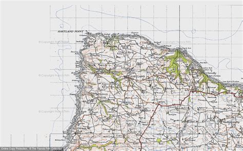 Historic Ordnance Survey Map of Hartland, 1946