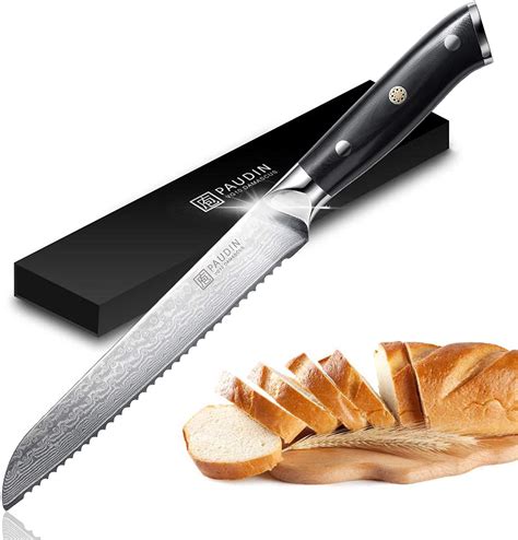 Paudin Damascus Bread Knife - The Hungry Pinner