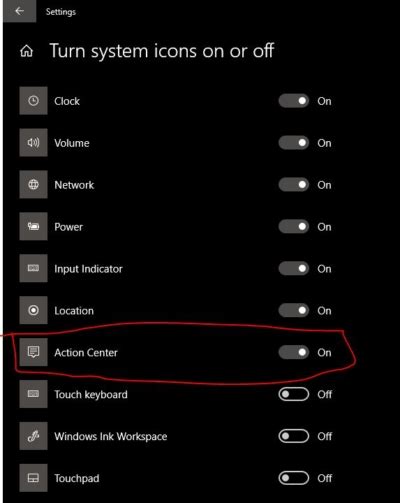 Fix Action Center Icon is Missing from Taskbar - Technoresult