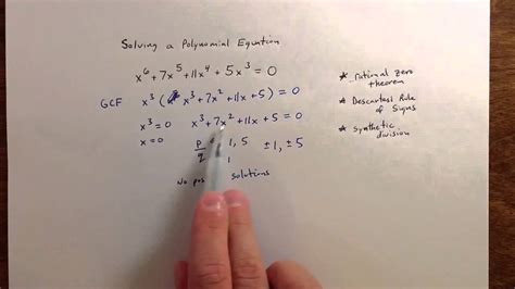 Polynomial Equation, Example 1 - YouTube