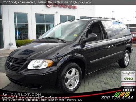 Brilliant Black - 2007 Dodge Caravan SXT - Dark Khaki/Light Graystone Interior | GTCarLot.com ...