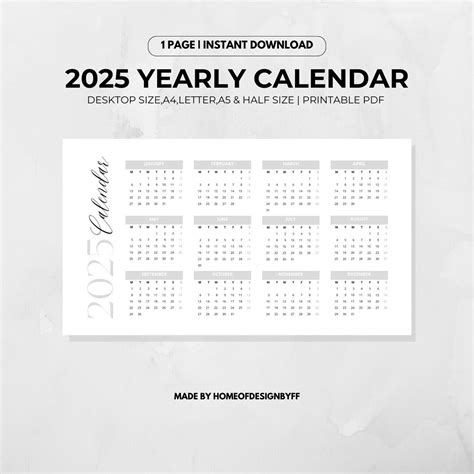 2025 Calendar Printable Calendar PDF Calendar PNG Calendar Multiple ...