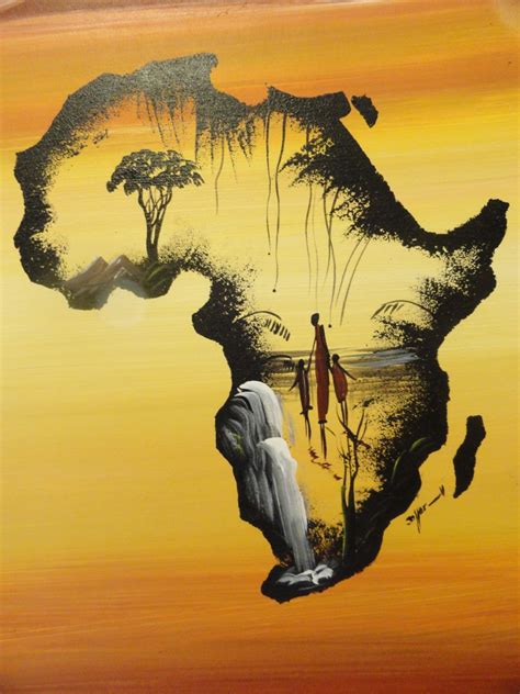 Africa Sunset from AfricArt on Storenvy | Africa art, African art ...