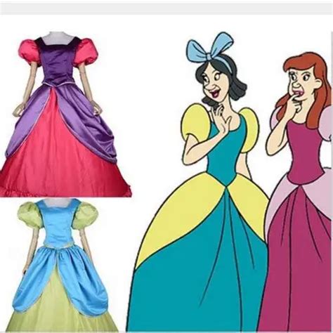 Adult Cinderella Sisters Costumes Princess Anastasia Drizella A Line ...