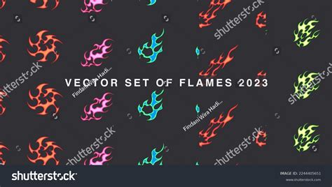 Popular Fire Vector Cartoon 2023 Old Stock Vector (Royalty Free ...