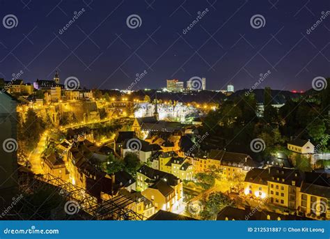 Superb Night Aerial View from Cite Judiciaire Stock Image - Image of building, place: 212531887