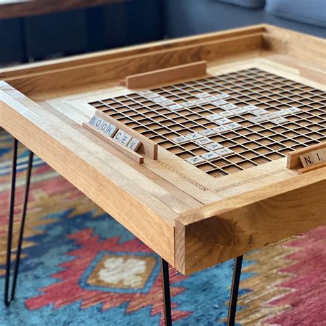 This Unique Coffee Table Has a Built-in Scrabble Board