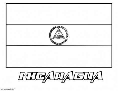 Nicaragua Flag coloring page