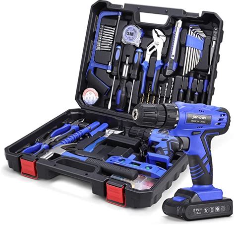 112 Piece Power Tool Combo Kits with 21V Cordless Drill, Professional ...