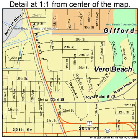 Vero Beach Florida Street Map 1274150