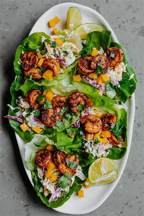 Shrimp Lettuce Wraps, Lettuce Wrap Recipes, Lettuce Wrap Ideas, Healthy Lettuce Wraps, Seafood ...