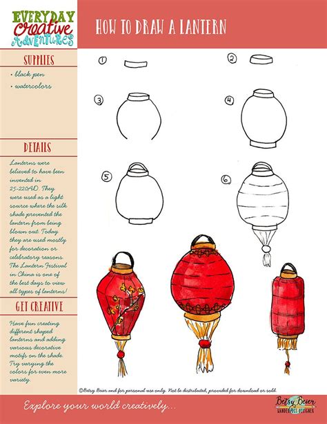 Art School: How to Draw a Lantern | Wanderlust Designer by Betsy Beier | Illustrating ...