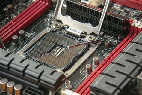 Cpu socket motherboard 6 stock image. Image of device - 217005573