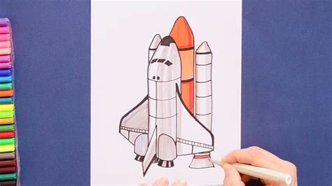 How to draw a Space Shuttle - YouTube