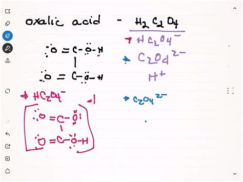 SOLVED:Oxalic acid (H2 C2 O4) has the following structure: An oxalic acid solution contains ...