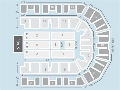 Seated Seating Plan - Liverpool Echo Arena