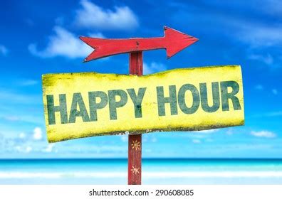 Happy Hour Sign Beach Background Stock Photo 290608085 | Shutterstock