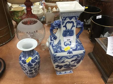 Lot 78 - Modern Chinese blue and white porcelain two