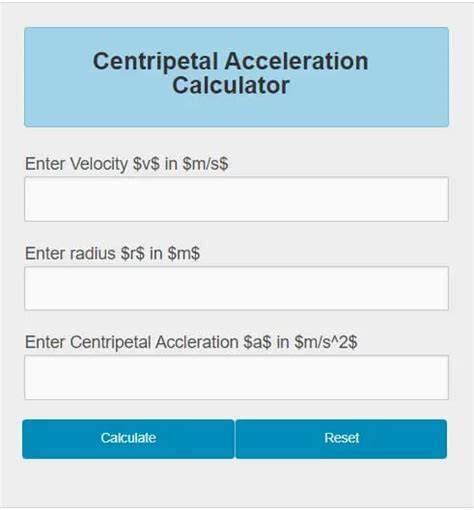 4 Best Centripetal Acceleration Calculator - JSCalc Blog