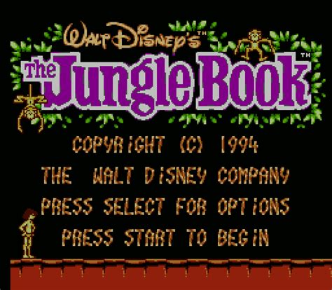 The Jungle Book (1994) by Virgin / Eurocom NES game