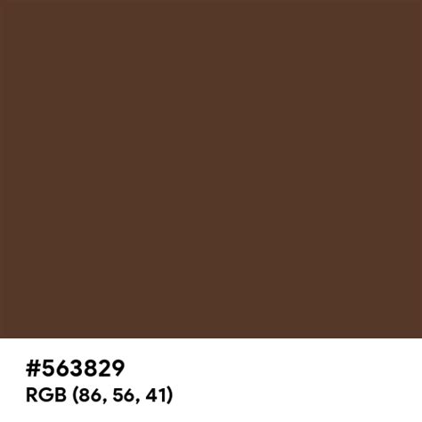 Brown Chocolate color hex code is #563829