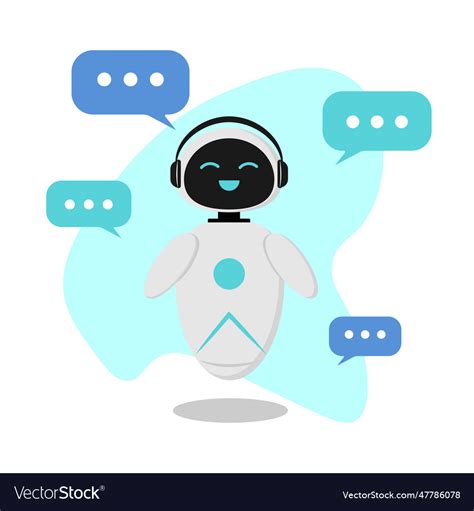 Character of the robot ai chatbot Royalty Free Vector Image