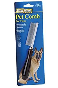 Amazon.com : Four Paws Wood Handle Fine Flea Dog Grooming Comb : Pet Flea Combs : Pet Supplies