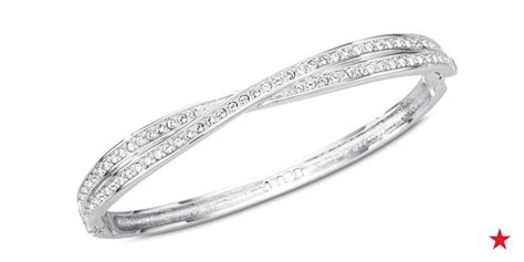 Swarovski Bracelet, Edith Crystal Bangle - Jewelry & Watches - Macy's | Swarovski bracelet ...