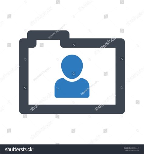 Folder User Iconprivateuser Vector Illustration Stock Vector (Royalty ...