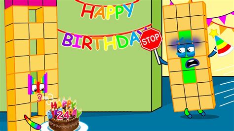 Stop Numberblocks 28! Don't Ruin NB 24's Birthday Party | Numberblocks fanmade coloring story ...