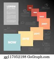 650 Royalty Free Vector Light Infographic Timeline With Graph Clip Art - GoGraph