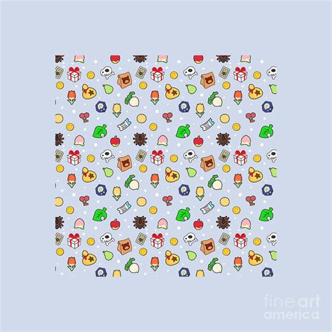 Animal Crossing Cute Item Pattern Digital Art by Neokawaii - Fine Art America