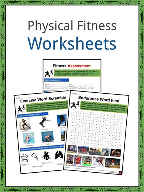 Physical Fitness Facts & Worksheets & Information For Kids