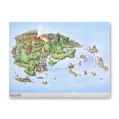 Hoenn Pokémon Region Maps Poster | Pokémon Center Official Site