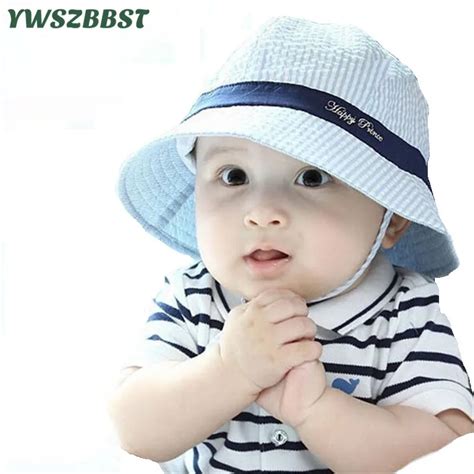 Summer Baby Hat Cotton Children Sun Hats Boys Girls Bucket Cap Kids ...