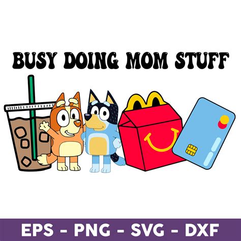 Busy Doing Mom Stuff Png, Bluey Hug Bingo Png, Bluey And Bin - Inspire ...