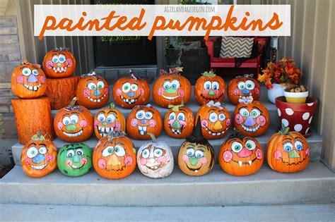 20+ Easy Painted Pumpkin Faces – The Urban Decor