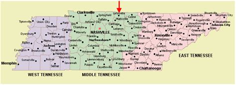 Tennessee Map and Tennessee Satellite Image