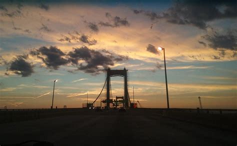 Sunset over Walt Whitman bridge : philadelphia