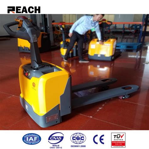 1500kg Full Electric Small Pallet Jack For Narrow Aisle Workshop