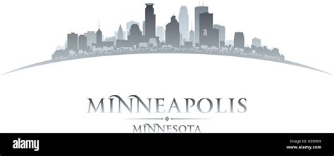 Minneapolis Minnesota city skyline silhouette. Vector illustration Stock Vector Image & Art - Alamy