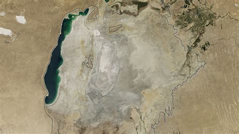 The Aral Sea has shrunk to its lowest extent ever. These NASA photos ...