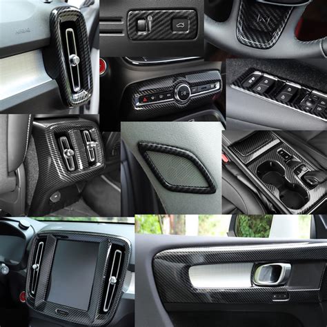 Car Interior Accessories For Volvo XC40 XC 40 2019 2020 2021 Water Cup Cover Air Vent Trims ...