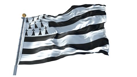 Brittany Territory waving flag PNG 12226731 PNG