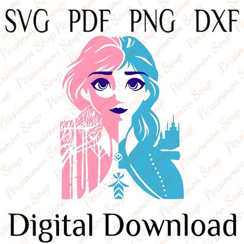 Frozen 2 SVG Anna SVG Digital Download Cricut Silhouette Clipart Cut ...