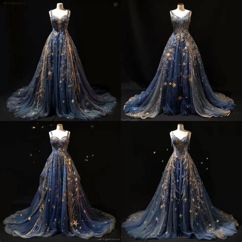 Starry night sky dress acotar in 2023 | Starry night dress, Ball dresses, Stardust dress