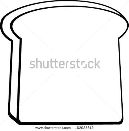 Bread Slice Drawing Sketch Coloring Page