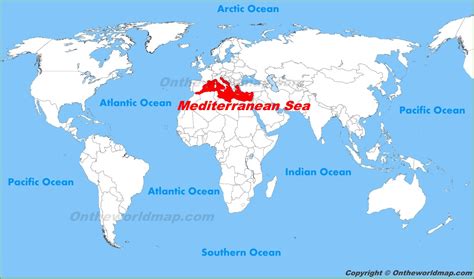 Mediterranean Sea location on the World Map - Ontheworldmap.com